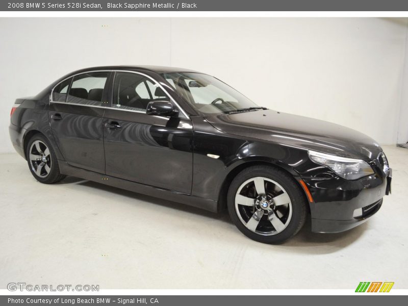 Black Sapphire Metallic / Black 2008 BMW 5 Series 528i Sedan