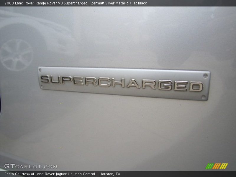 Zermatt Silver Metallic / Jet Black 2008 Land Rover Range Rover V8 Supercharged