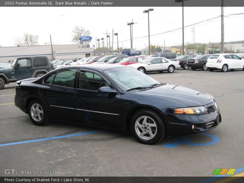 Dark Blue Metallic / Dark Pewter 2003 Pontiac Bonneville SE