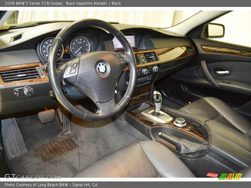 Black Sapphire Metallic / Black 2008 BMW 5 Series 528i Sedan