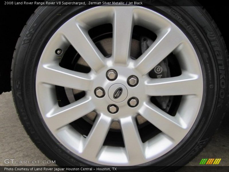 Zermatt Silver Metallic / Jet Black 2008 Land Rover Range Rover V8 Supercharged