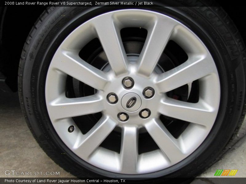 Zermatt Silver Metallic / Jet Black 2008 Land Rover Range Rover V8 Supercharged