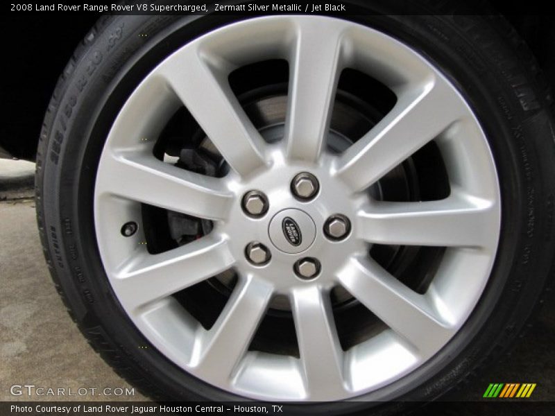 Zermatt Silver Metallic / Jet Black 2008 Land Rover Range Rover V8 Supercharged