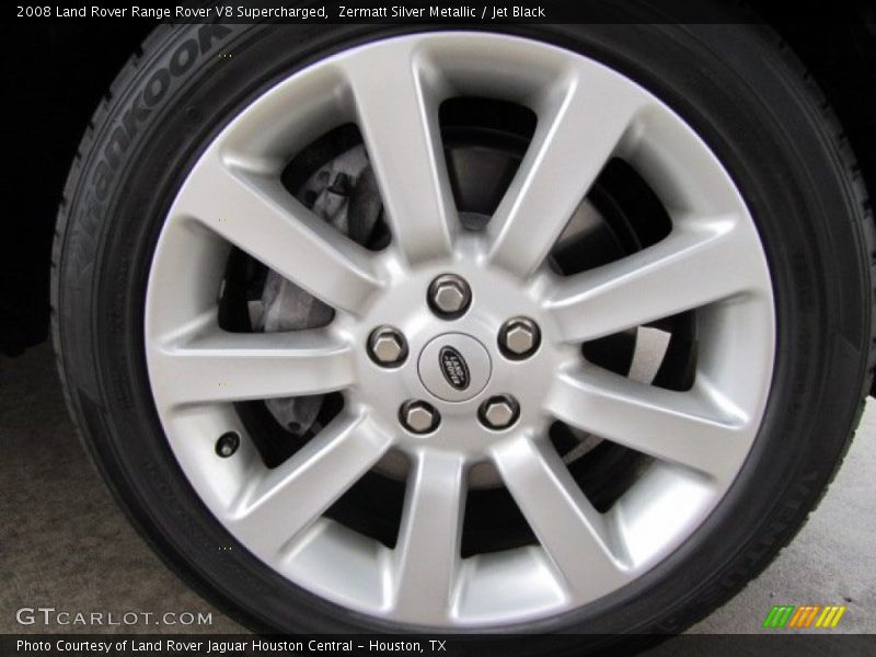 Zermatt Silver Metallic / Jet Black 2008 Land Rover Range Rover V8 Supercharged