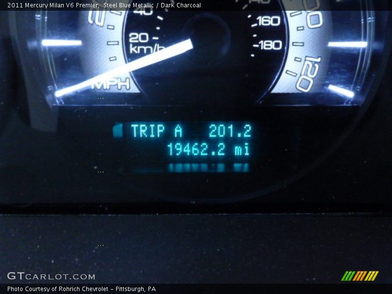 Steel Blue Metallic / Dark Charcoal 2011 Mercury Milan V6 Premier