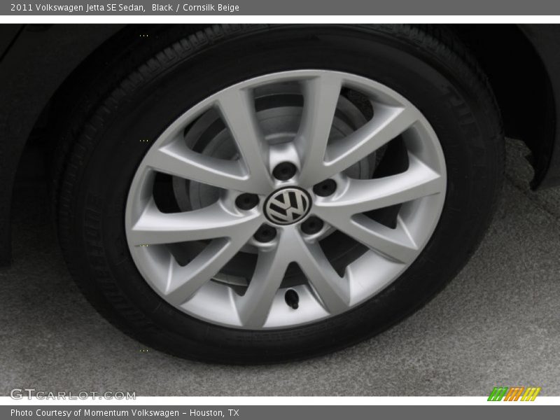 Black / Cornsilk Beige 2011 Volkswagen Jetta SE Sedan