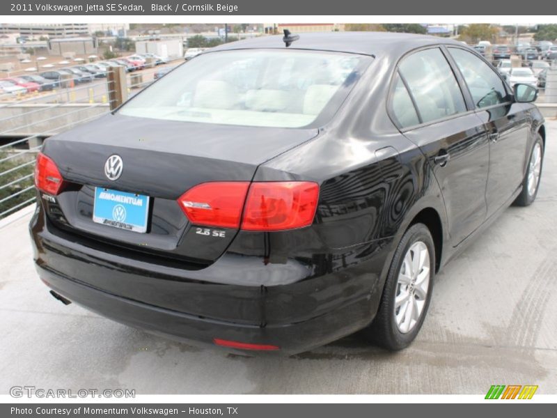 Black / Cornsilk Beige 2011 Volkswagen Jetta SE Sedan