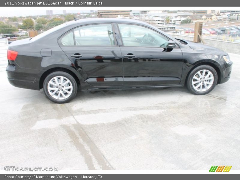 Black / Cornsilk Beige 2011 Volkswagen Jetta SE Sedan