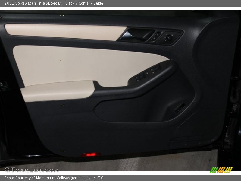 Black / Cornsilk Beige 2011 Volkswagen Jetta SE Sedan