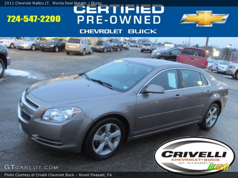 Mocha Steel Metallic / Ebony 2011 Chevrolet Malibu LT