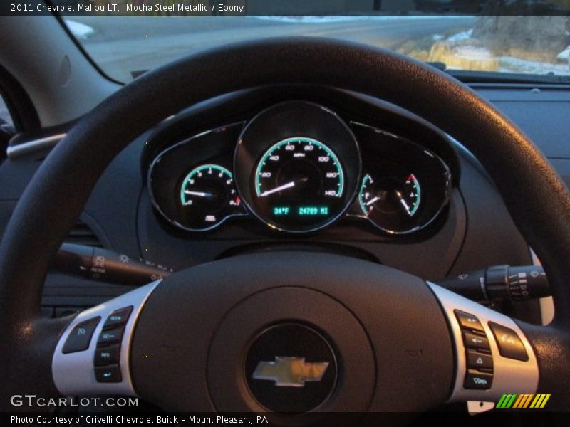 Mocha Steel Metallic / Ebony 2011 Chevrolet Malibu LT