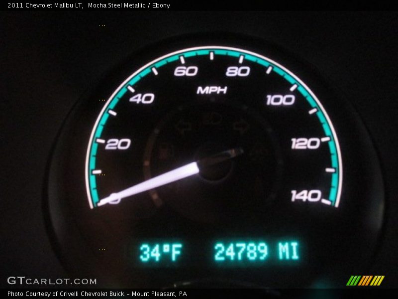 Mocha Steel Metallic / Ebony 2011 Chevrolet Malibu LT