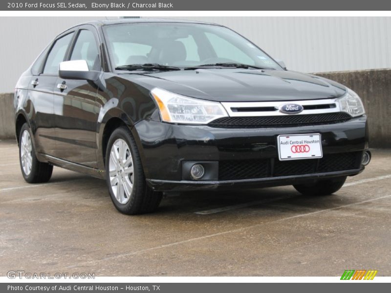 Ebony Black / Charcoal Black 2010 Ford Focus SEL Sedan