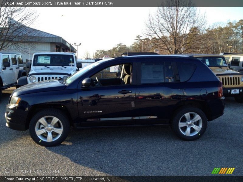 True Blue Pearl / Dark Slate Gray 2014 Jeep Compass Sport