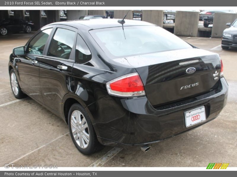 Ebony Black / Charcoal Black 2010 Ford Focus SEL Sedan