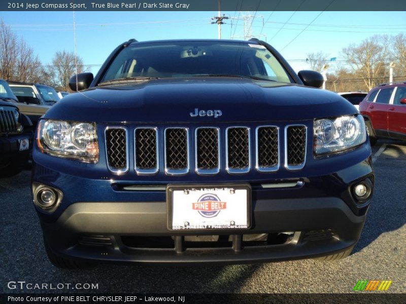 True Blue Pearl / Dark Slate Gray 2014 Jeep Compass Sport