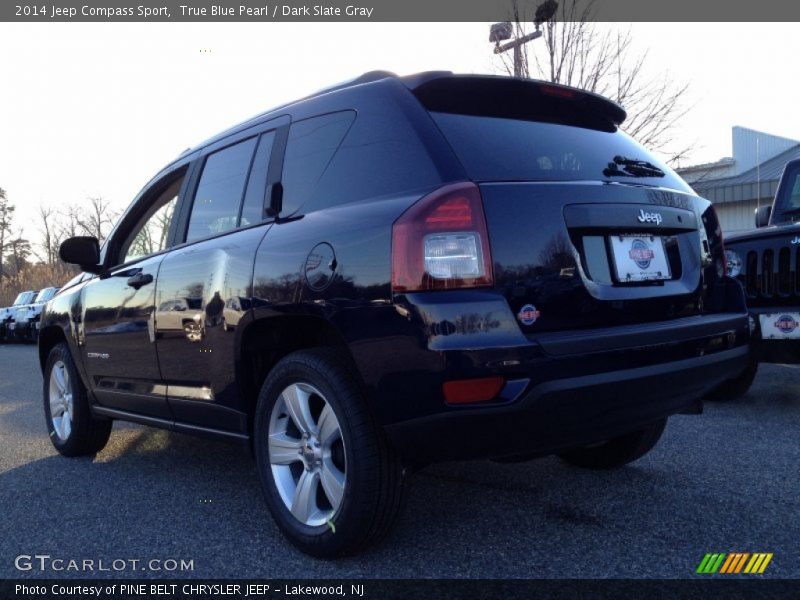 True Blue Pearl / Dark Slate Gray 2014 Jeep Compass Sport