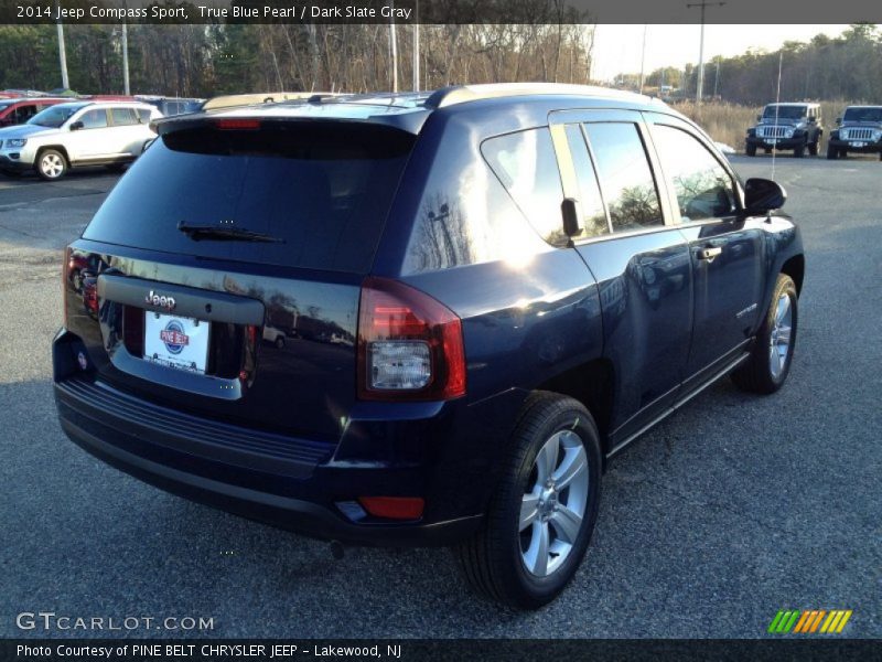True Blue Pearl / Dark Slate Gray 2014 Jeep Compass Sport