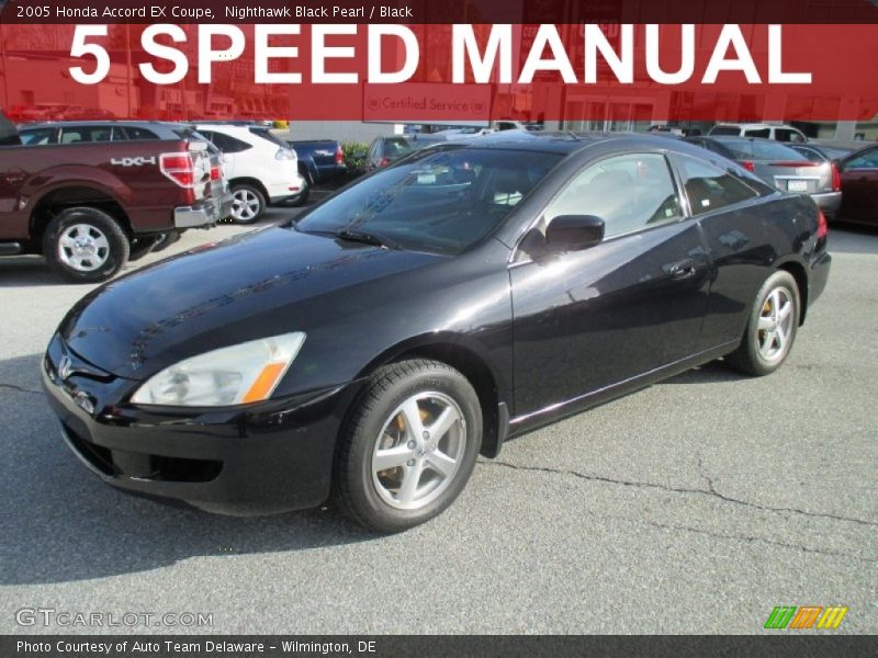 Nighthawk Black Pearl / Black 2005 Honda Accord EX Coupe