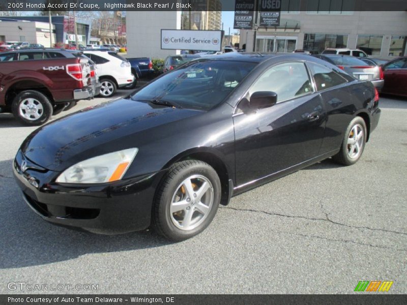 Nighthawk Black Pearl / Black 2005 Honda Accord EX Coupe
