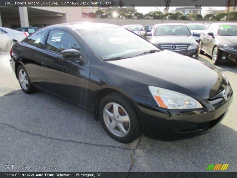 Nighthawk Black Pearl / Black 2005 Honda Accord EX Coupe