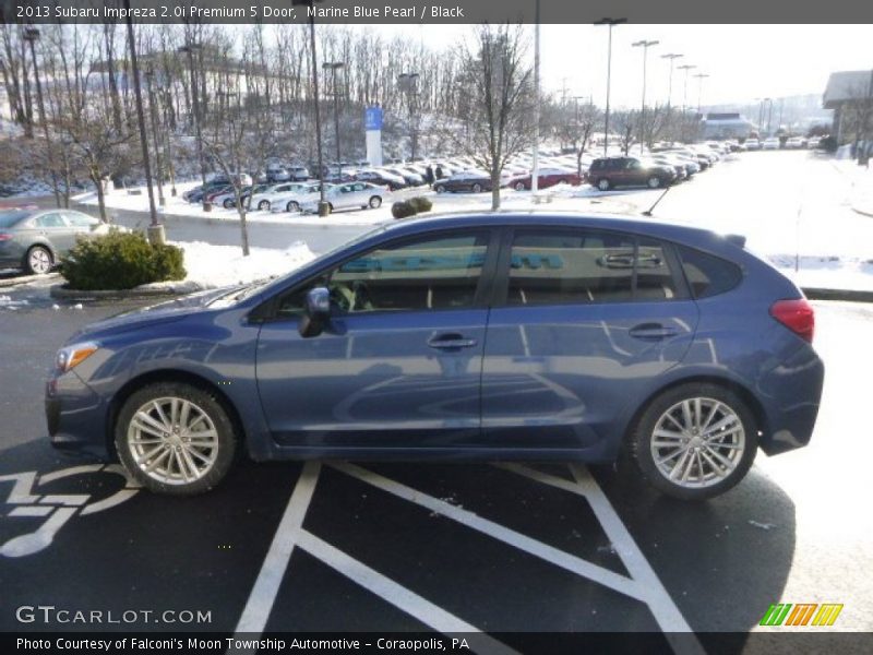 Marine Blue Pearl / Black 2013 Subaru Impreza 2.0i Premium 5 Door