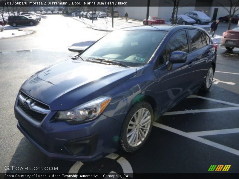 Marine Blue Pearl / Black 2013 Subaru Impreza 2.0i Premium 5 Door