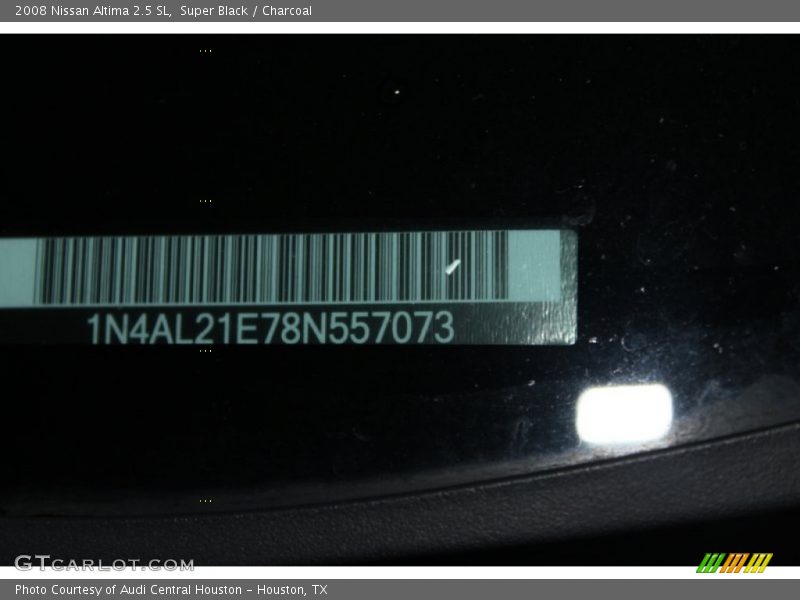 Super Black / Charcoal 2008 Nissan Altima 2.5 SL