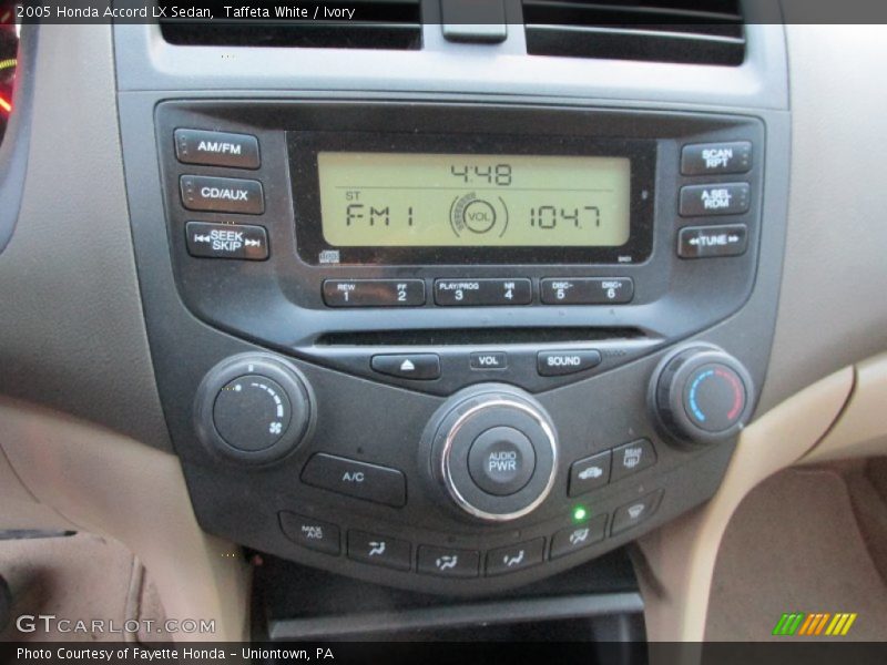 Controls of 2005 Accord LX Sedan
