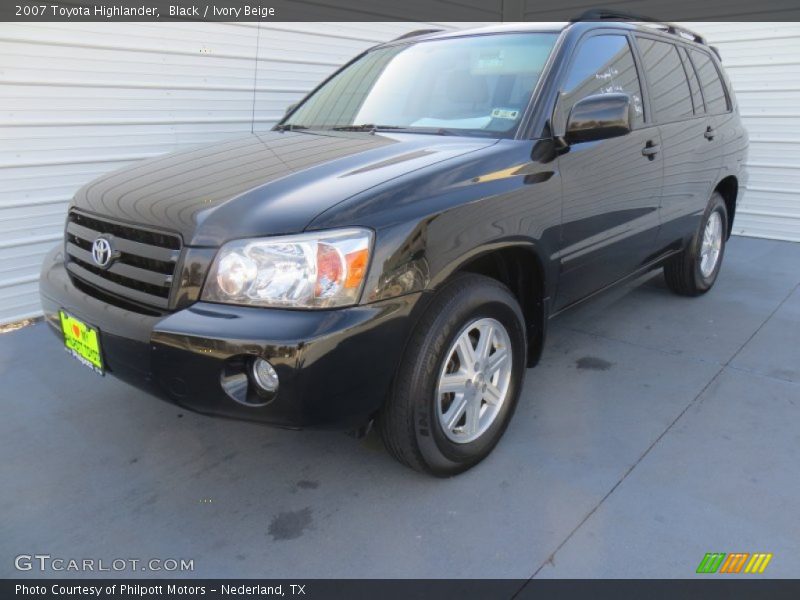 Black / Ivory Beige 2007 Toyota Highlander