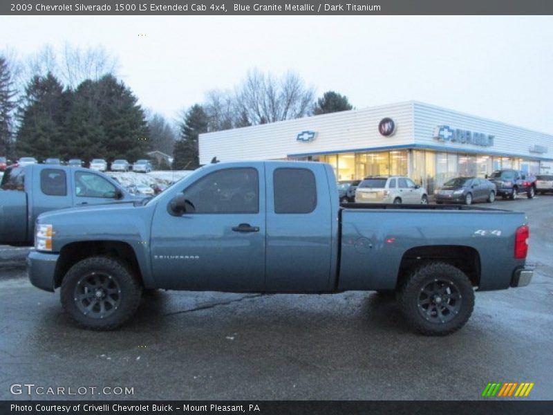 Blue Granite Metallic / Dark Titanium 2009 Chevrolet Silverado 1500 LS Extended Cab 4x4
