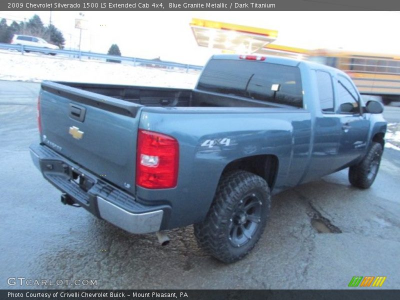 Blue Granite Metallic / Dark Titanium 2009 Chevrolet Silverado 1500 LS Extended Cab 4x4