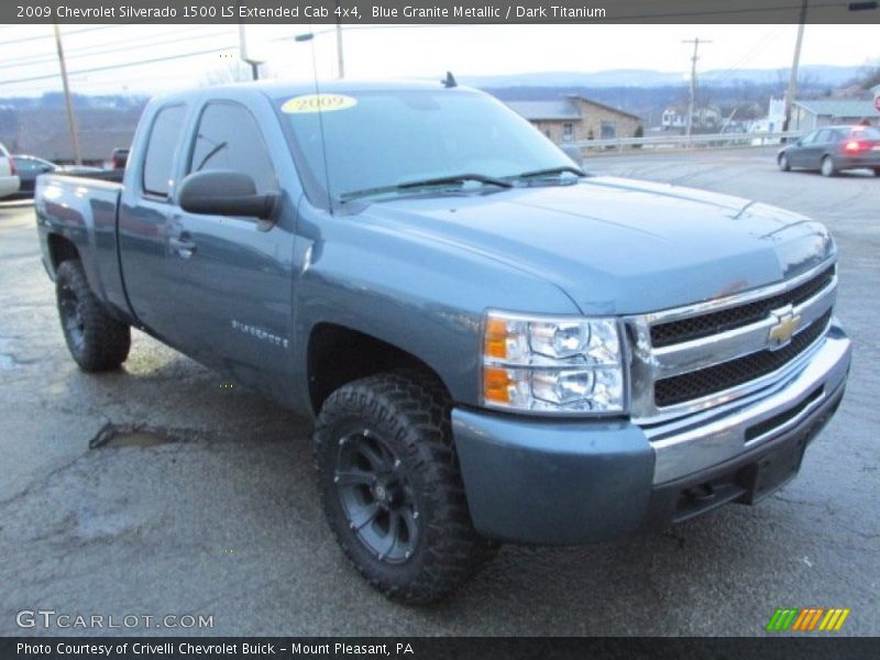 Blue Granite Metallic / Dark Titanium 2009 Chevrolet Silverado 1500 LS Extended Cab 4x4
