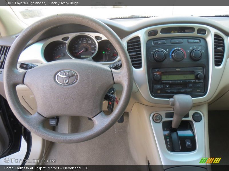 Black / Ivory Beige 2007 Toyota Highlander