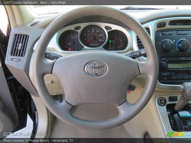 Black / Ivory Beige 2007 Toyota Highlander