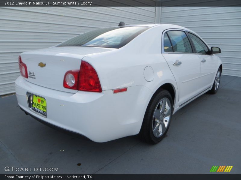 Summit White / Ebony 2012 Chevrolet Malibu LT