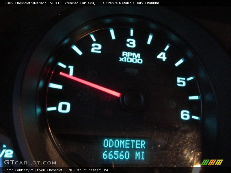 Blue Granite Metallic / Dark Titanium 2009 Chevrolet Silverado 1500 LS Extended Cab 4x4