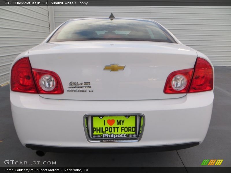Summit White / Ebony 2012 Chevrolet Malibu LT