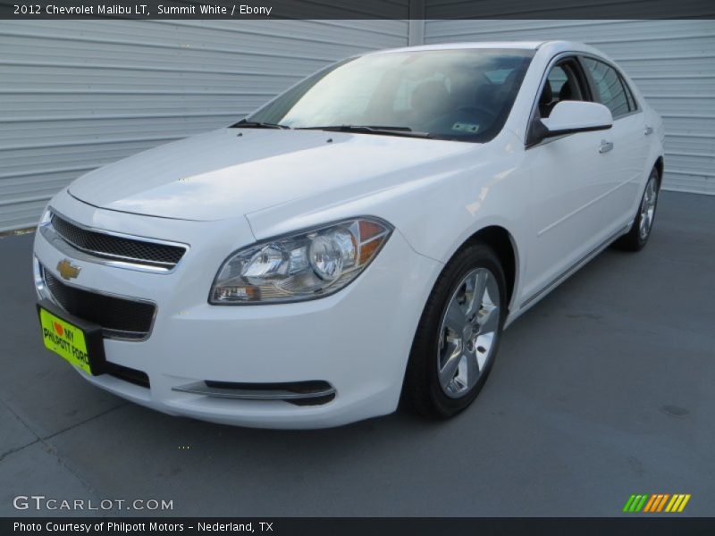 Summit White / Ebony 2012 Chevrolet Malibu LT