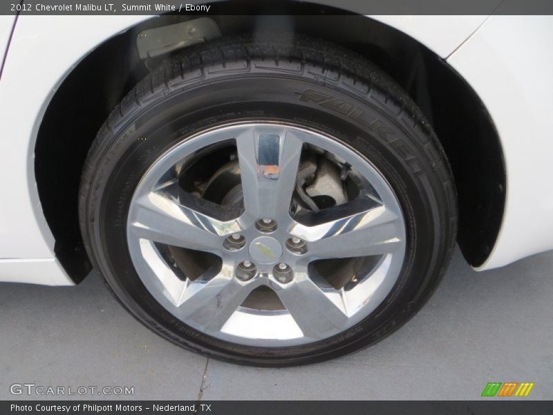 Summit White / Ebony 2012 Chevrolet Malibu LT