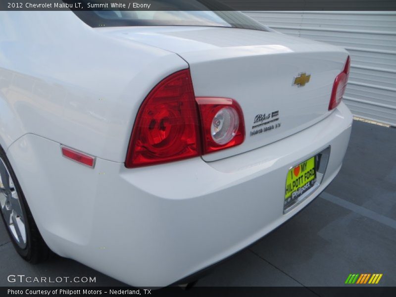 Summit White / Ebony 2012 Chevrolet Malibu LT