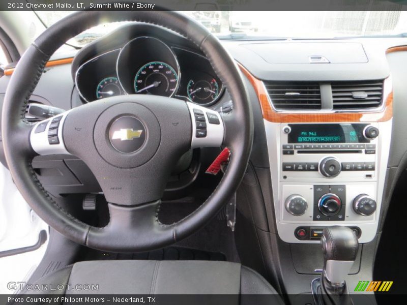 Summit White / Ebony 2012 Chevrolet Malibu LT