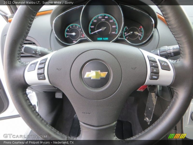 Summit White / Ebony 2012 Chevrolet Malibu LT