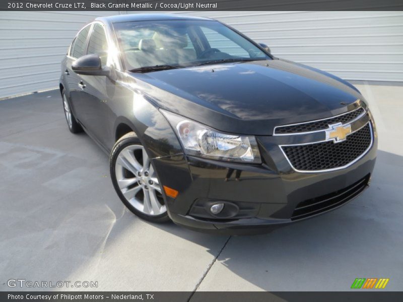 Black Granite Metallic / Cocoa/Light Neutral 2012 Chevrolet Cruze LTZ
