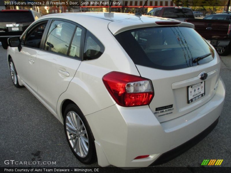 Satin White Pearl / Ivory 2013 Subaru Impreza 2.0i Premium 5 Door