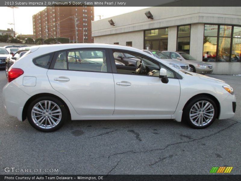 Satin White Pearl / Ivory 2013 Subaru Impreza 2.0i Premium 5 Door