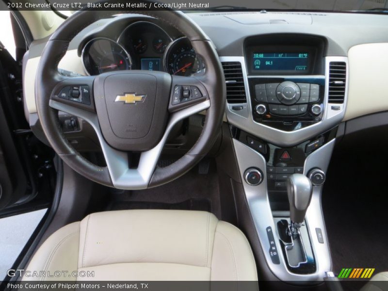 Black Granite Metallic / Cocoa/Light Neutral 2012 Chevrolet Cruze LTZ