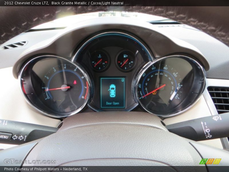 Black Granite Metallic / Cocoa/Light Neutral 2012 Chevrolet Cruze LTZ