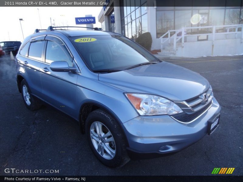 Glacier Blue Metallic / Gray 2011 Honda CR-V EX-L 4WD