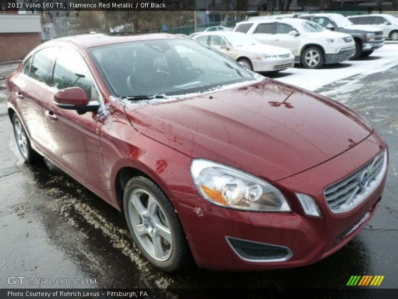 Flamenco Red Metallic / Off Black 2013 Volvo S60 T5